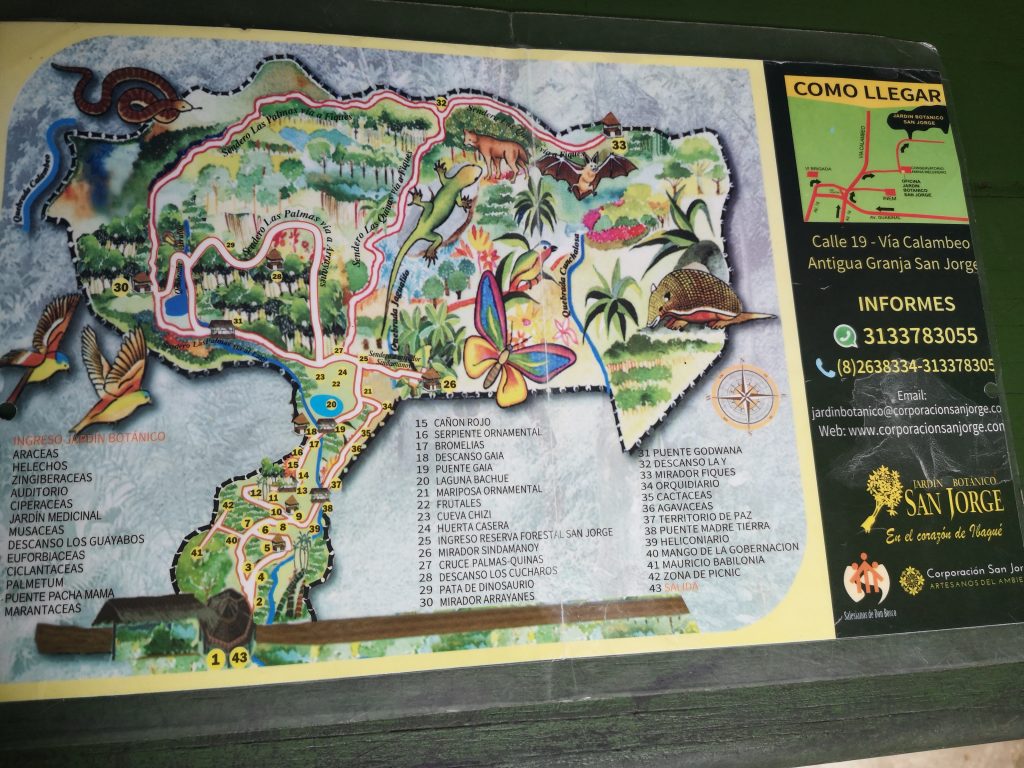 Mapa Jardín botánico San Jorge